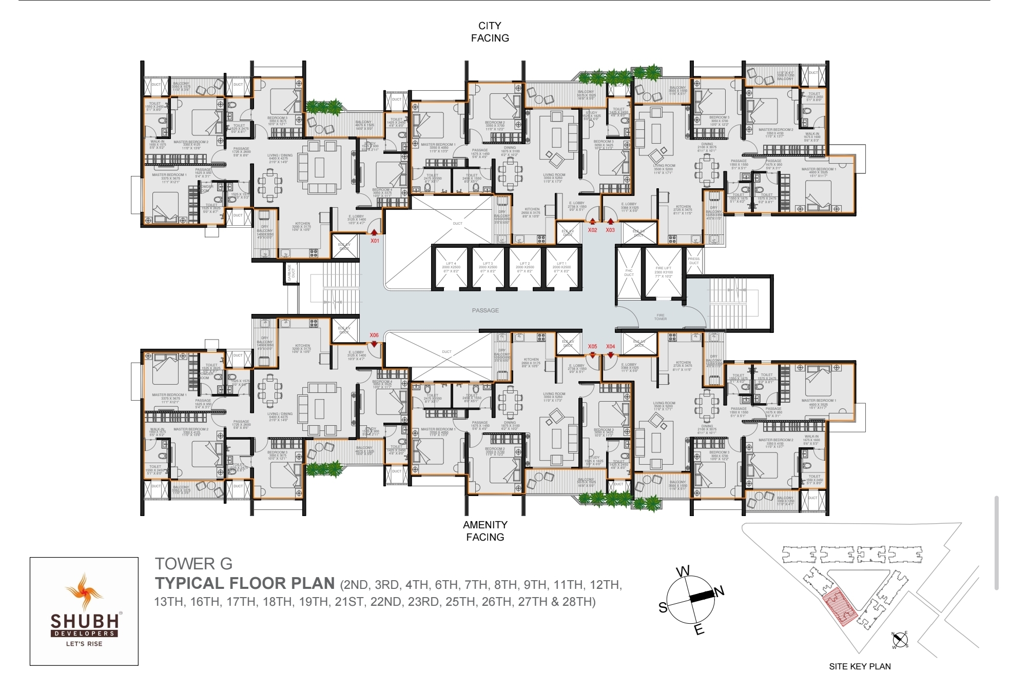 ANP Privado tower wise floor plans
